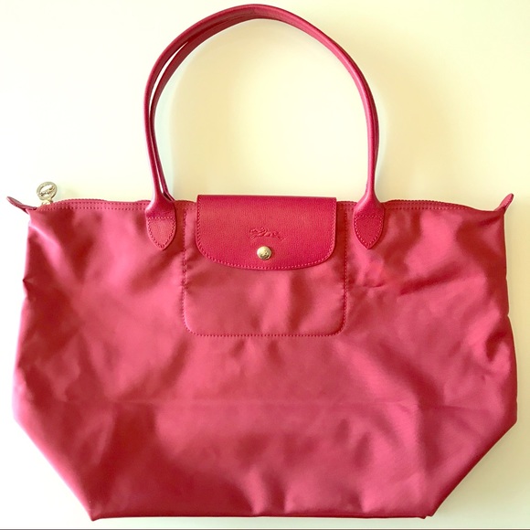 Longchamp Handbags - Le Pilage Neo Raspberry Tote